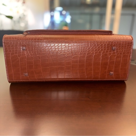 BEIS Large Work Tote | Maple Croc-Embossed - Picture 10 of 13